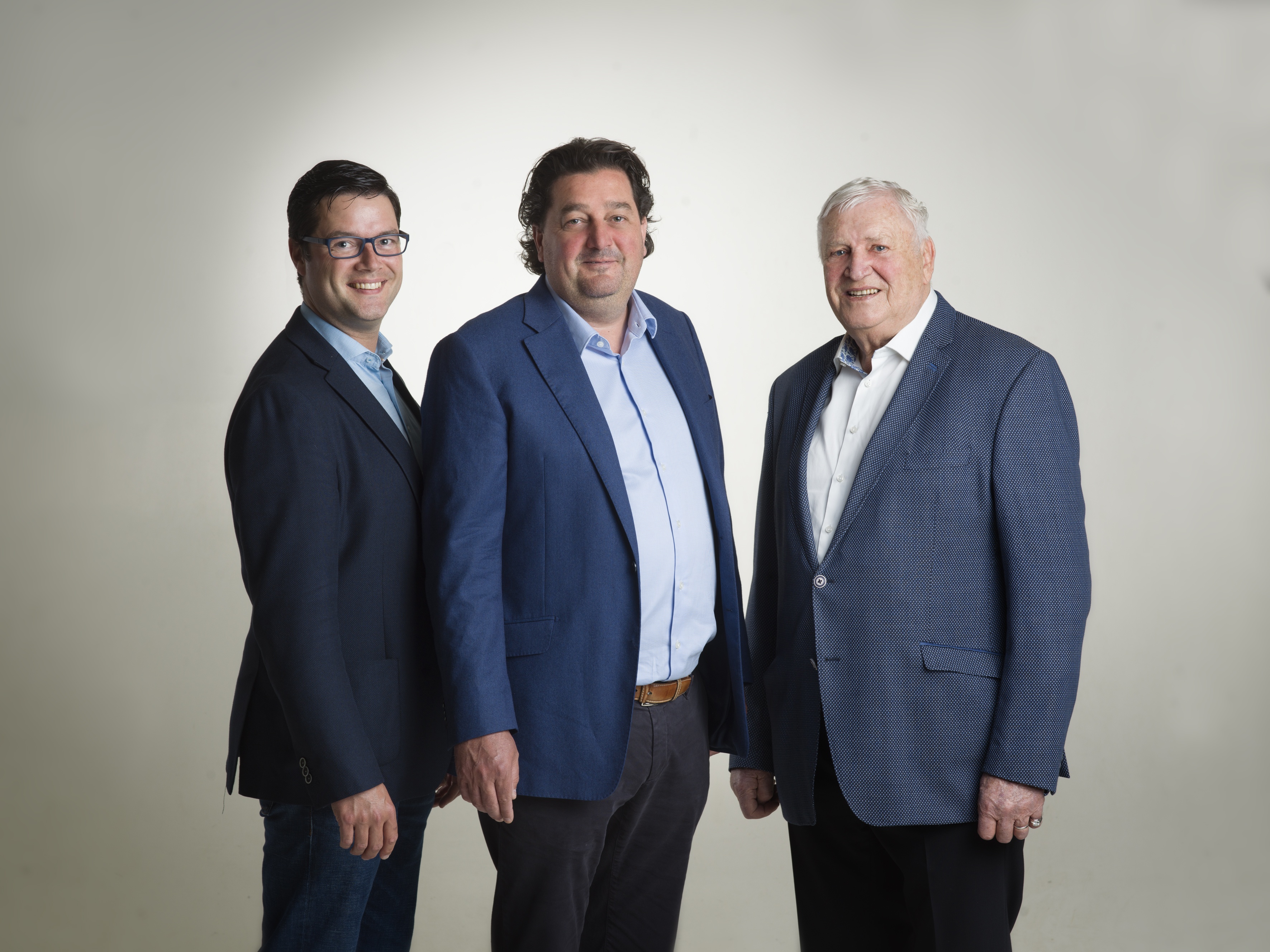 Karel Vlaemynck met vader Lieven en zoon Frederiek Thiers
